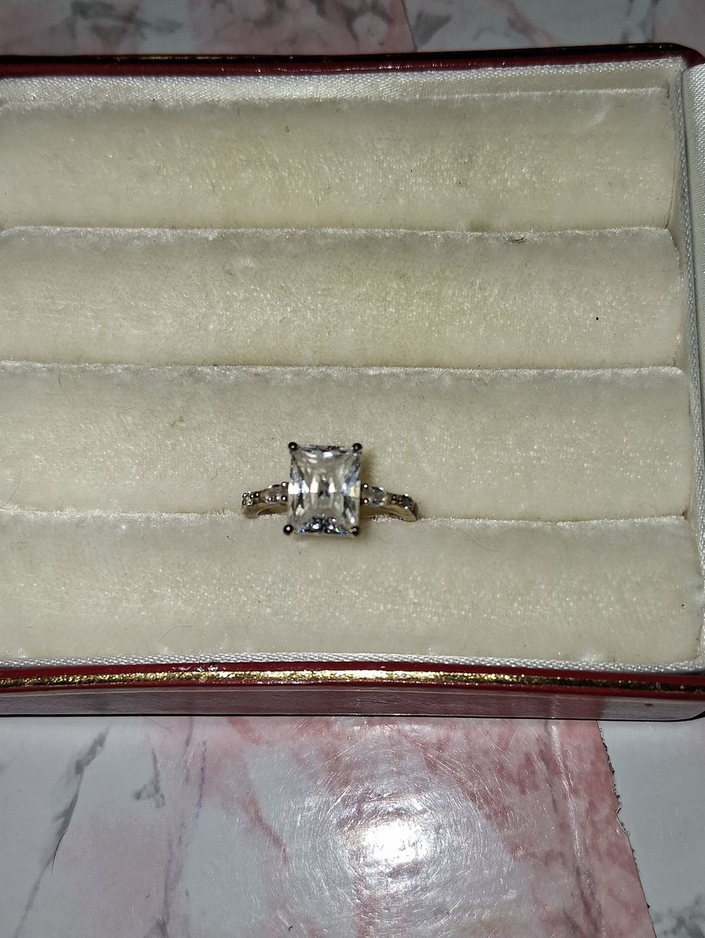 Classic Silver-Tone Solitaire Ring with Clear Stone